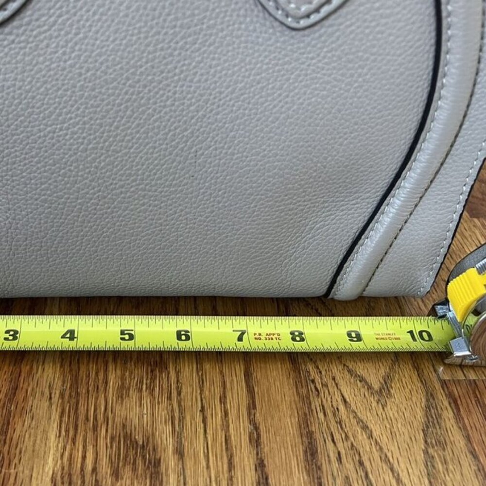 CELINE Gray Leather Drummed Grained Mini Luggage Tote Bag - Picture 5 of 11
